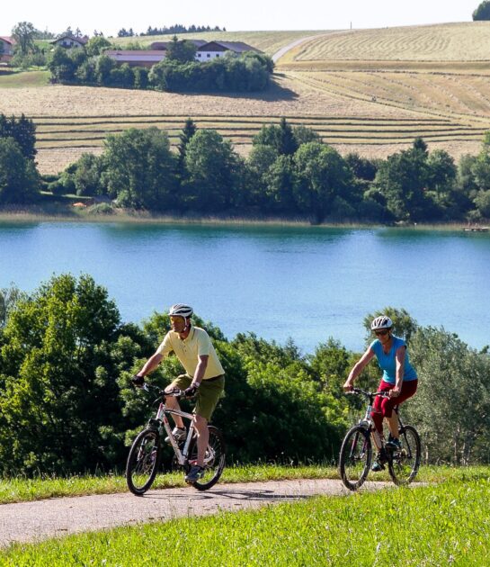 Cyclist at Mattsee Gebertsham