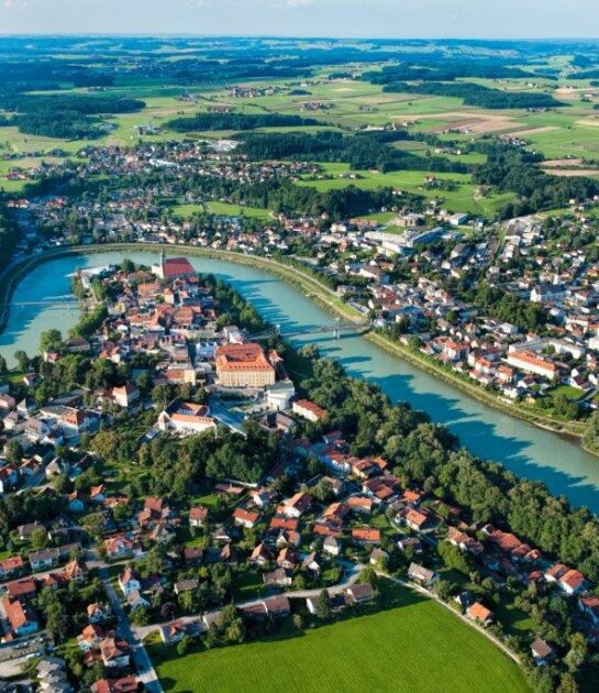 Oberndorf near Salzburg Aerial view